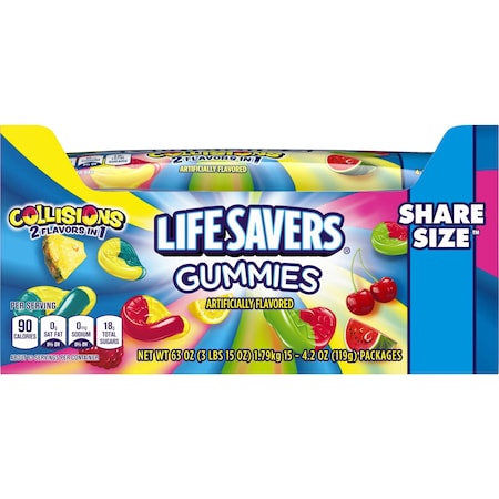 Life Savers Lifesavers Collisions Pouch Gummies 4.2 oz., PK90 278082